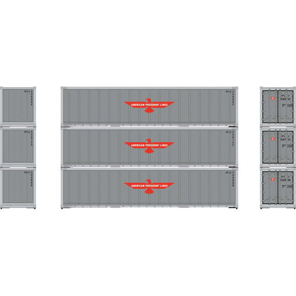 HO 40' Smooth Side Containers, APL #1 (3)