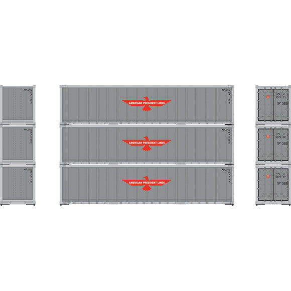 HO 40' Smooth Side Containers, APL #2 (3)