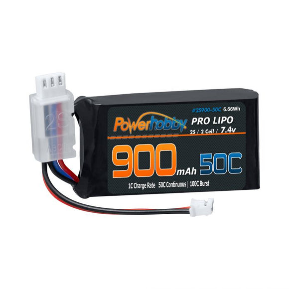 Power Hobby - 2S 900MAH 50C Upgrade Lipo Battery, for Axial SCX24