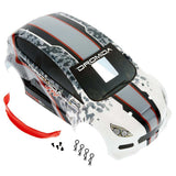 Body with Decals, Gray/Red: Rally Car FPV