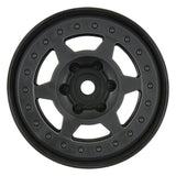 1/10 Holcomb F/R 1.9" 12mm Crawler Bead-Loc Wheels (2) Black