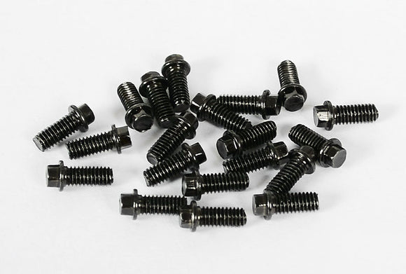 Miniature Scale Hex Bolts (M2.5 x 6mm) (Black)