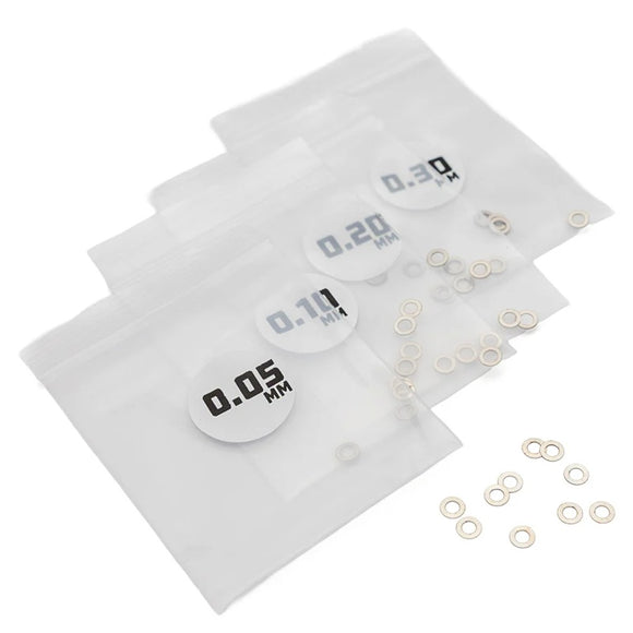 MicroTune Shims - 2.5mm ID x 0.05, 0.10, 0.20, 0.30 - 10pcs