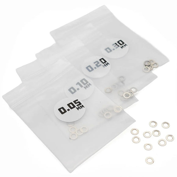 MicroTune Shims - 3mm ID x 0.05, 0.10, 0.20, 0.30 - 10pcs