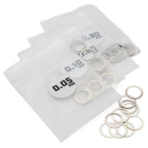 MicroTune Shims - 10mm ID x 0.05, 0.10, 0.20, 0.30 - 10pcs