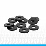 3x8x1mm Precision Aluminum Shims, Black, (10 pcs)