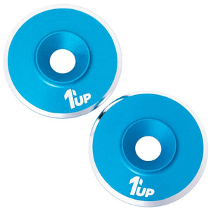 7075 LowPro Wing Washers, M3, Bright Blue Shine, 2pcs