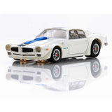 1970 Firebird TransAm, White/ Blue, HO Scale Slot Car