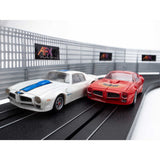 1970 Firebird TransAm, White/ Blue, HO Scale Slot Car