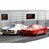1970 Firebird TransAm, White/ Blue, HO Scale Slot Car
