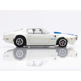 1970 Firebird TransAm, White/ Blue, HO Scale Slot Car