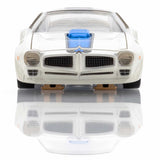 1970 Firebird TransAm, White/ Blue, HO Scale Slot Car