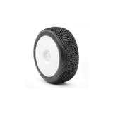 1/8 Impact Super Soft Long Wear Pre-Mounted Tires, White EVO Wheels (2): Buggy