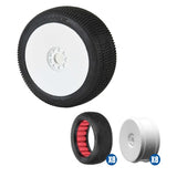 1/8 Diamante SLW Off-Road Tires Racer Bundle, White Wheels: Buggy