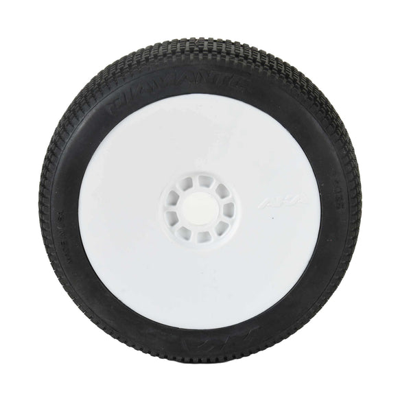 1/8 Diamante SLW Off-Road Tires Racer Bundle, White Wheels: Buggy