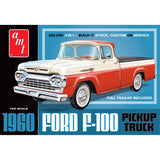 1/25 1960 Ford F100 Pickup with Trailer Model Kit