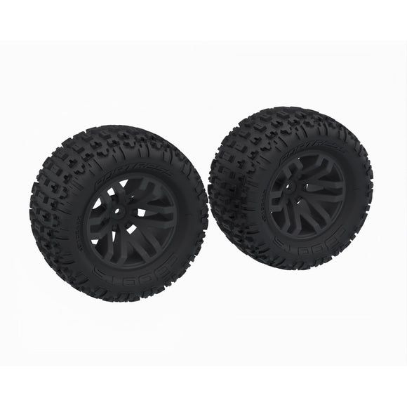 dBoots 'FORTRESS MT' Tire Set Glued, Black (2)