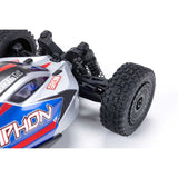 TYPHON GROM MEGA 380 Brushed 4X4 Small Scale Buggy RTR with Battery & Charger, Blue/Silver