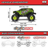 1/16 GORGON GROM 4X4 RTR Brushed Monster Truck (Battery & Charger Included), Red