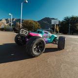 Arrma 1/16 MINI KRATON 3S DSC 4X4 RTR Brushless Speed Truck (Battery & Charger Included), Teal/Pink