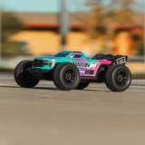 Arrma 1/16 MINI KRATON 3S DSC 4X4 RTR Brushless Speed Truck (Battery & Charger Included), Teal/Pink
