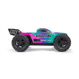 Arrma 1/16 MINI KRATON 3S DSC 4X4 RTR Brushless Speed Truck (Battery & Charger Included), Teal/Pink