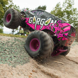ARRMA 1/10 GORGON 2WD RTR Brushed Monster Truck (Battery & Charger Included), Purple