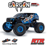 ARRMA 1/10 GORGON 2WD RTR Brushed Monster Truck (Battery & Charger Included), Blue