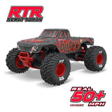 1/10 QUAKE 223S 2WD RTR Brushless Monster Truck, Red