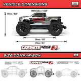 ARRMA 1/10 GRANITE 223S DSC 4X4 RTR Brushless Monster Truck, Red