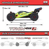 1/8 TYPHON 4X4 223S BLX BRUSHLESS BUGGY RTR WITH DSC  (Green)