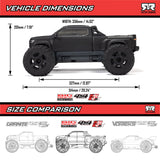 ARRMA 1/10 BIG ROCK 223S DSC 4X4 RTR Brushless Monster Truck, Blue