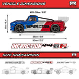 1/8 INFRACTION 223S DSC 4X4 RTR Brushless All-Road Street Bash Truck, Black/Red