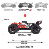 KRATON 4X4 4S BL 1/10TH 4WD SPEED MT (RED)