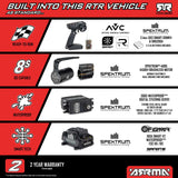 1/7 ARRMA LIMITLESS 120 8S Red/Black + (2) 14.8V 6800mAh 4S 120C Smart G2 Pro Basher LiPo Batteries: IC5