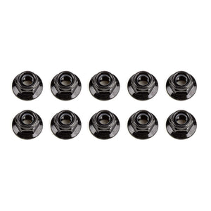 M5 Flanged Locknuts, Black