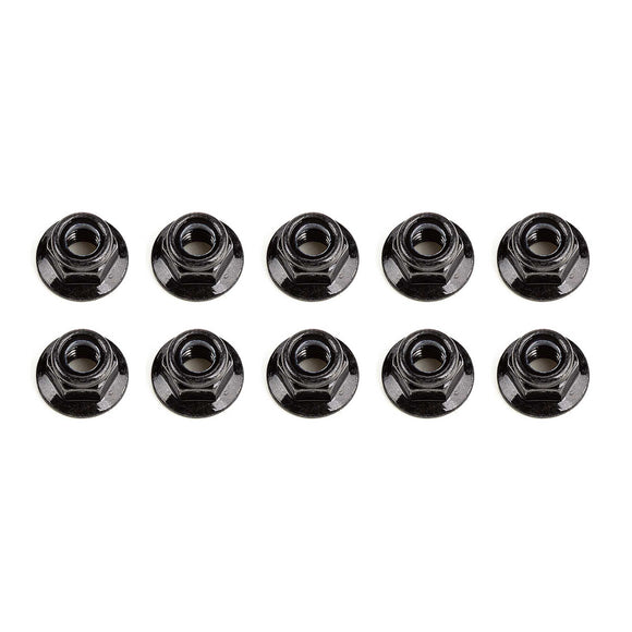 M5 Flanged Locknuts, Black