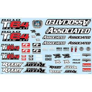 Decal Sheet: Associated RC10T6.4