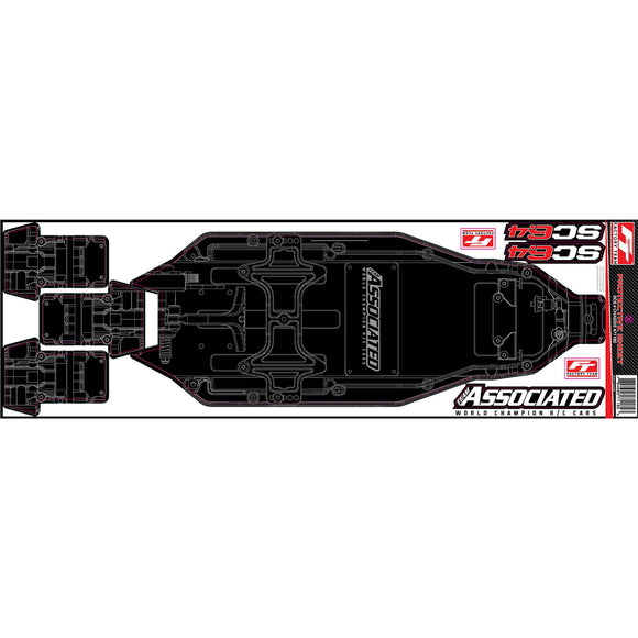 RC10SC6.4 FT Chassis Protective Sheet, printed