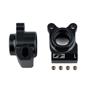 RC10B6.2 FT Rear Hubs, black aluminum