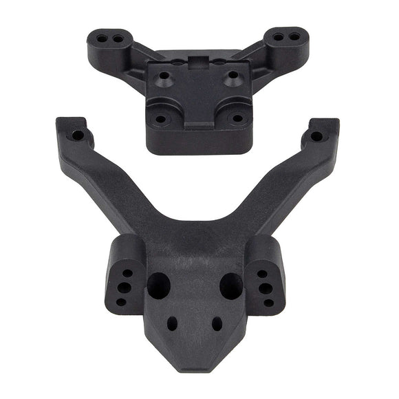 RC10B6.4 FT Top Plate and Ballstud Mount, Carbon