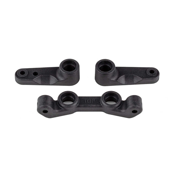 RC10B7 FT Steering Bellcrank and Rack Set, carbon