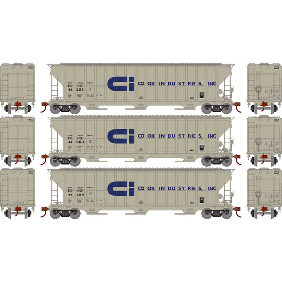 HO FMC 4700 Covered Hopper, UTCX #44251 / 44263 / 44286 (3)