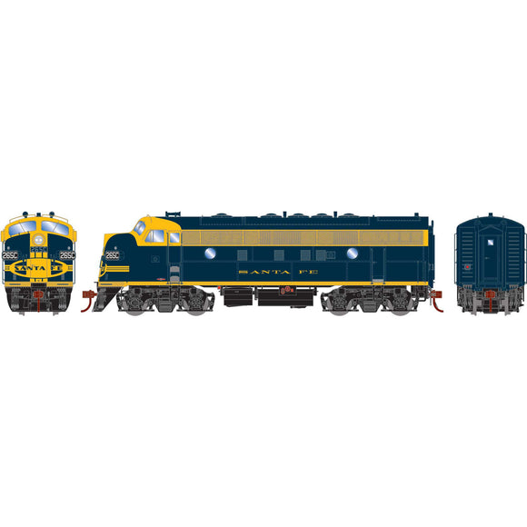 HO F7A Locomotive with DCC & Sound, ATSF #265C