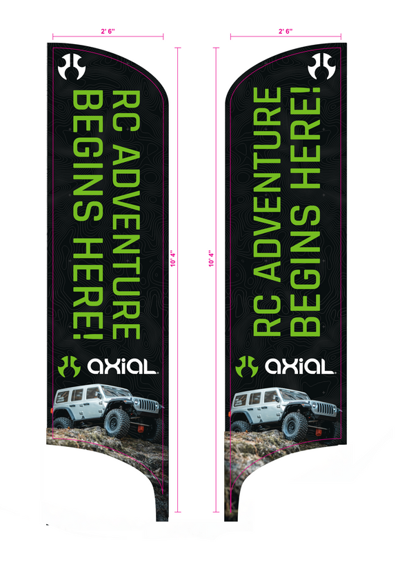 Axial 10' Feather Flag