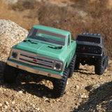 1/24 SCX24 1967 Chevrolet C10 4X4 RTR Brushed Rock Crawler (Battery & Charger Included), Light Green