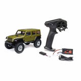 SCX24 2019 Jeep Wrangler JLU CRC, Green: 1/24 4WD RTR