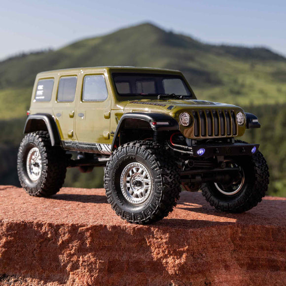 SCX24 2019 Jeep Wrangler JLU CRC, Green: 1/24 4WD RTR