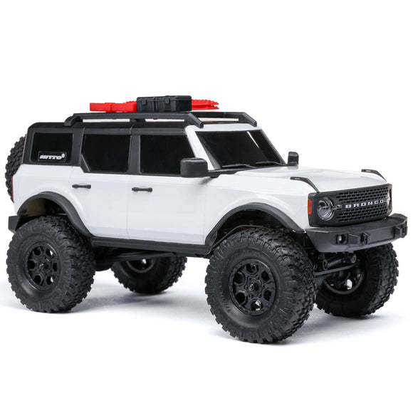 1/24 SCX24 Ford Bronco 4X4 RTR Brushed Rock Crawler (Battery & Charger Included), White