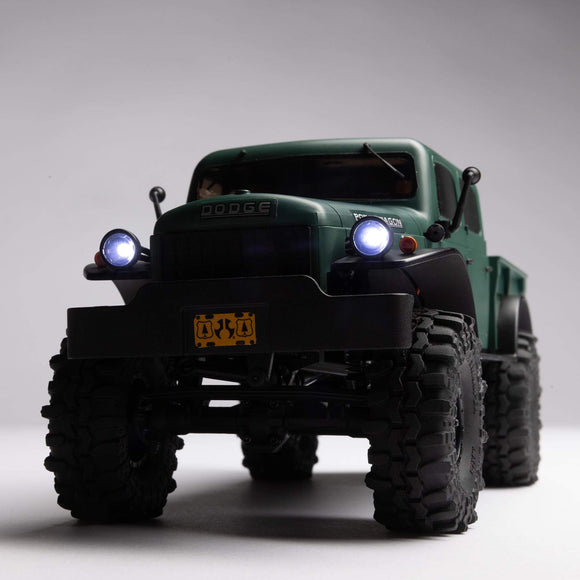 SCX24 40's 4 Door Dodge Power Wagon, Green: 1/24 4WD-RTR